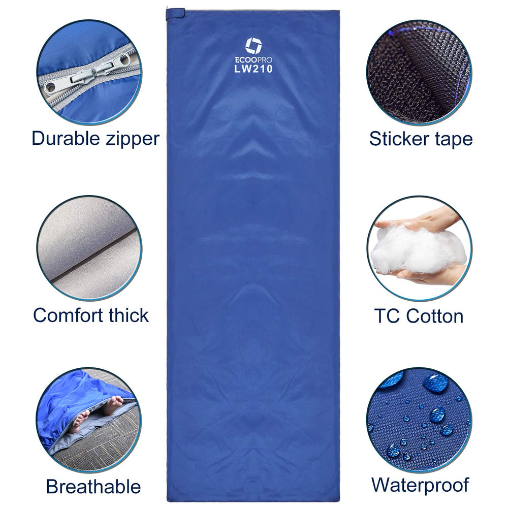 ECOOPRO sleeping bag waterproof design keeps gear dry in rain conditions.