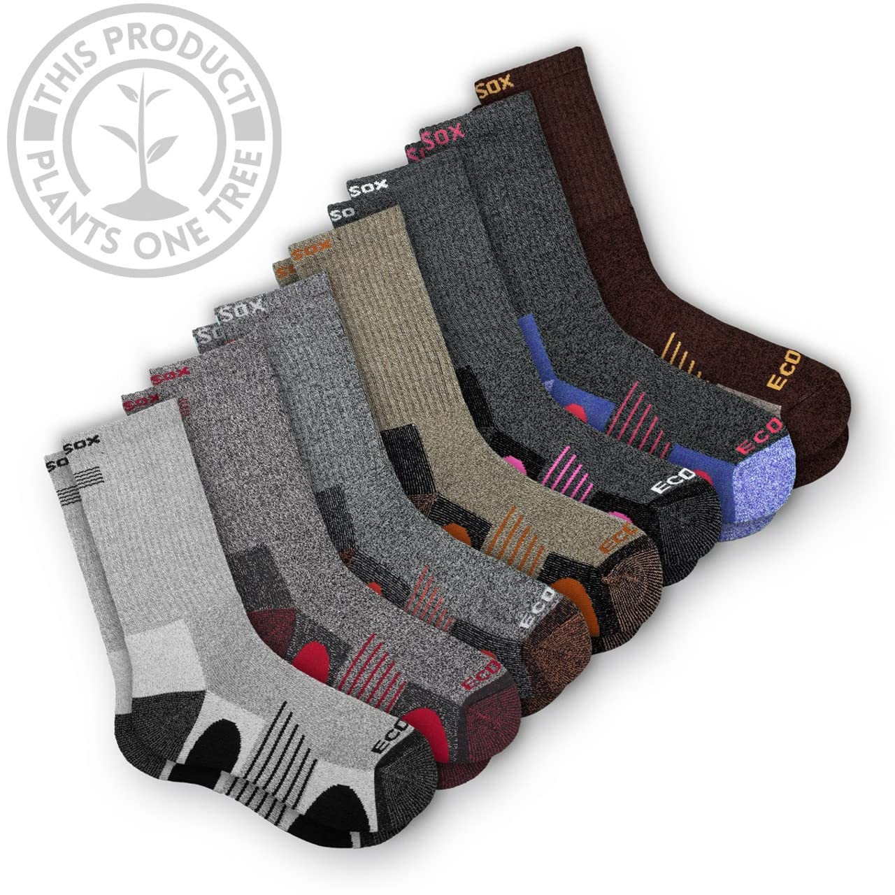 Ecosox smooth toe seam closeup signals friction-free comfort during activity.