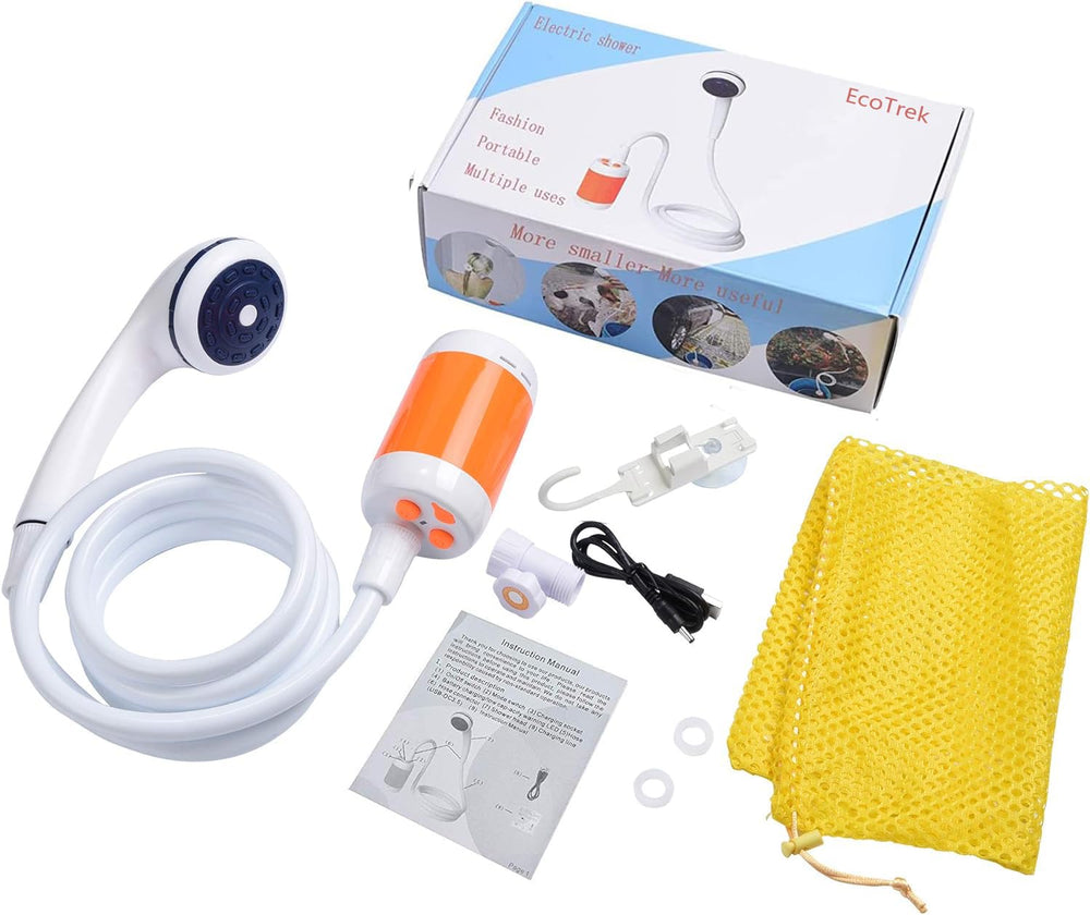 EcoTrek versatile outdoor shower for camping, pet washing, and car cleaning