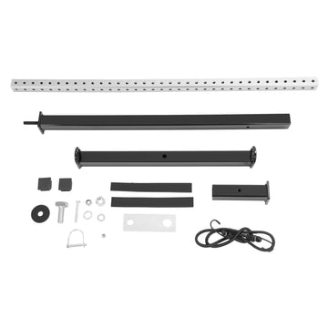 ECOTRIC kayak loader packaging includes hardware and instructions for installation.