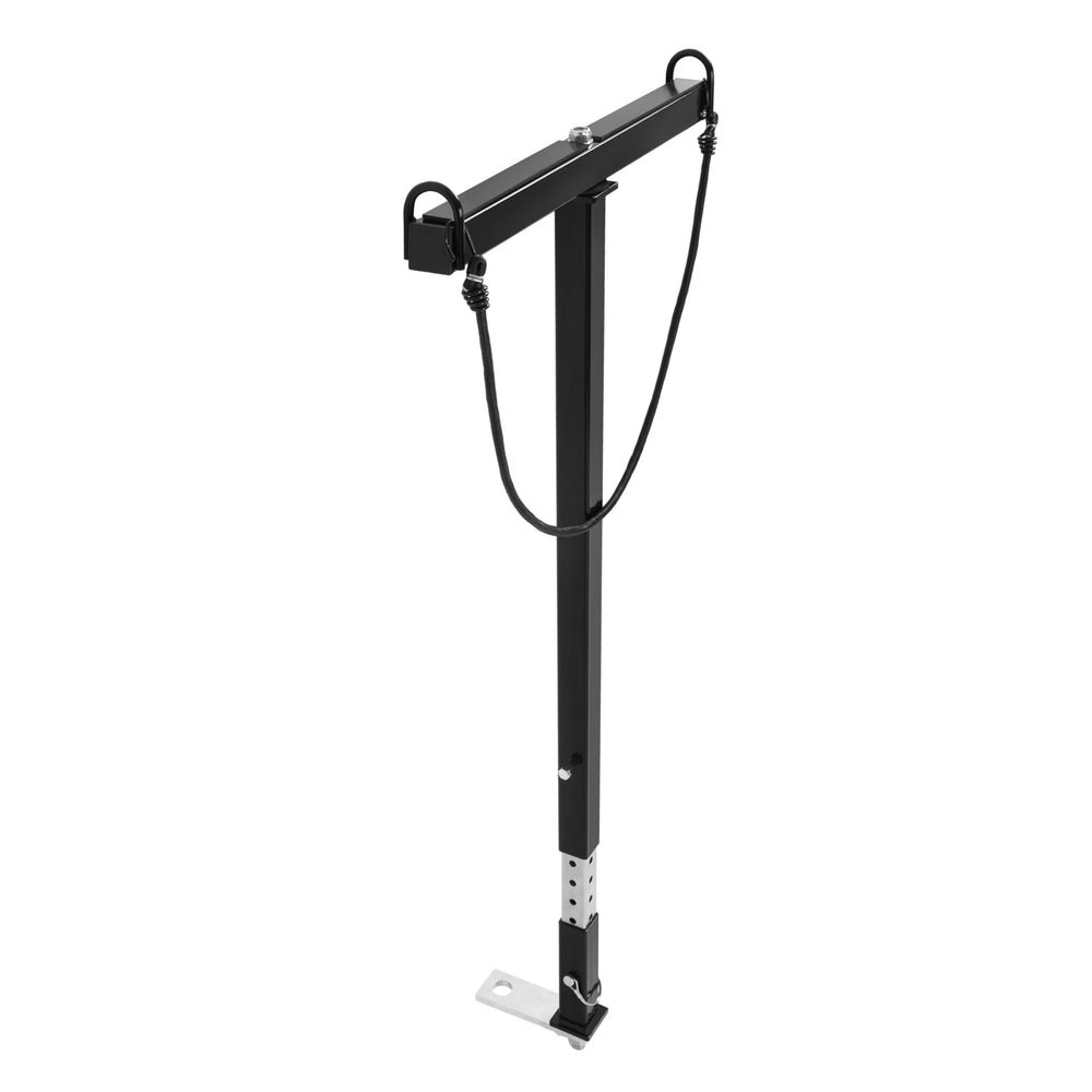 ECOTRIC Kayak Loader on vehicle illustrates solo loading with gravity-assisted T-load.