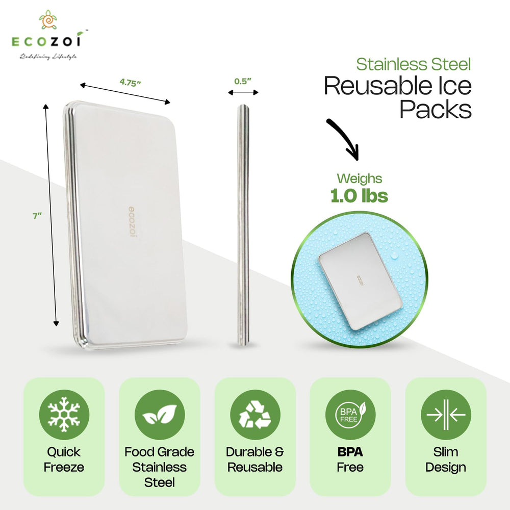 Ecozoi dishwasher-safe ice pack cleanups fast and ready for reuse