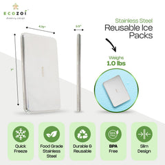 ecozoi plastic-free ice packs in cooler ready for outdoor picnics.