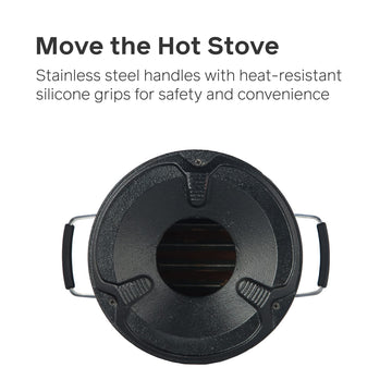EcoZoom Rocket Stove vertical-chamber-emissions highlights reduced smoke and higher fuel efficiency.