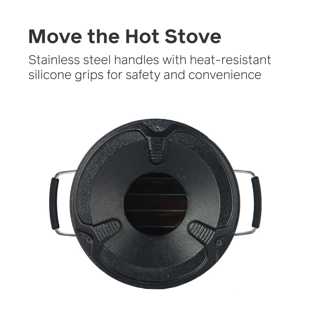EcoZoom Rocket Stove vertical-chamber-emissions highlights reduced smoke and higher fuel efficiency.