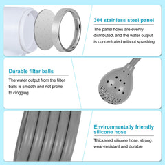 Ecumavin portable shower pump detachable-head with stainless steel, easy cleaning.