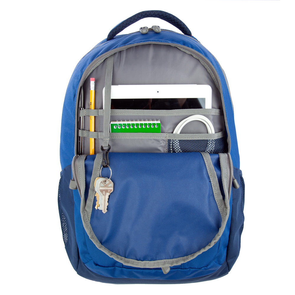 Eddie Bauer Adventurer 25L StormRepel finish sheds moisture in light rain.