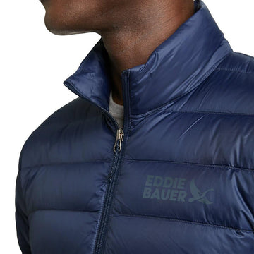 Eddie Bauer CirrusLite Alder demonstrates 650-fill down insulation for reliable warmth in cool mornings.