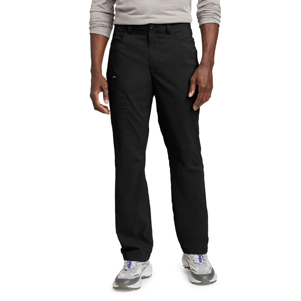 Eddie Bauer Rainier Lined Pants front view with athletic fit and water-repellent performance.