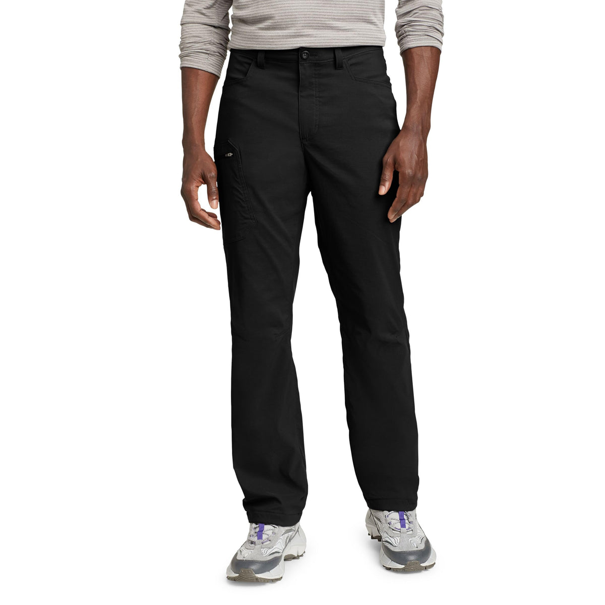 Eddie Bauer Rainier Lined Pants front view with athletic fit and water-repellent performance.