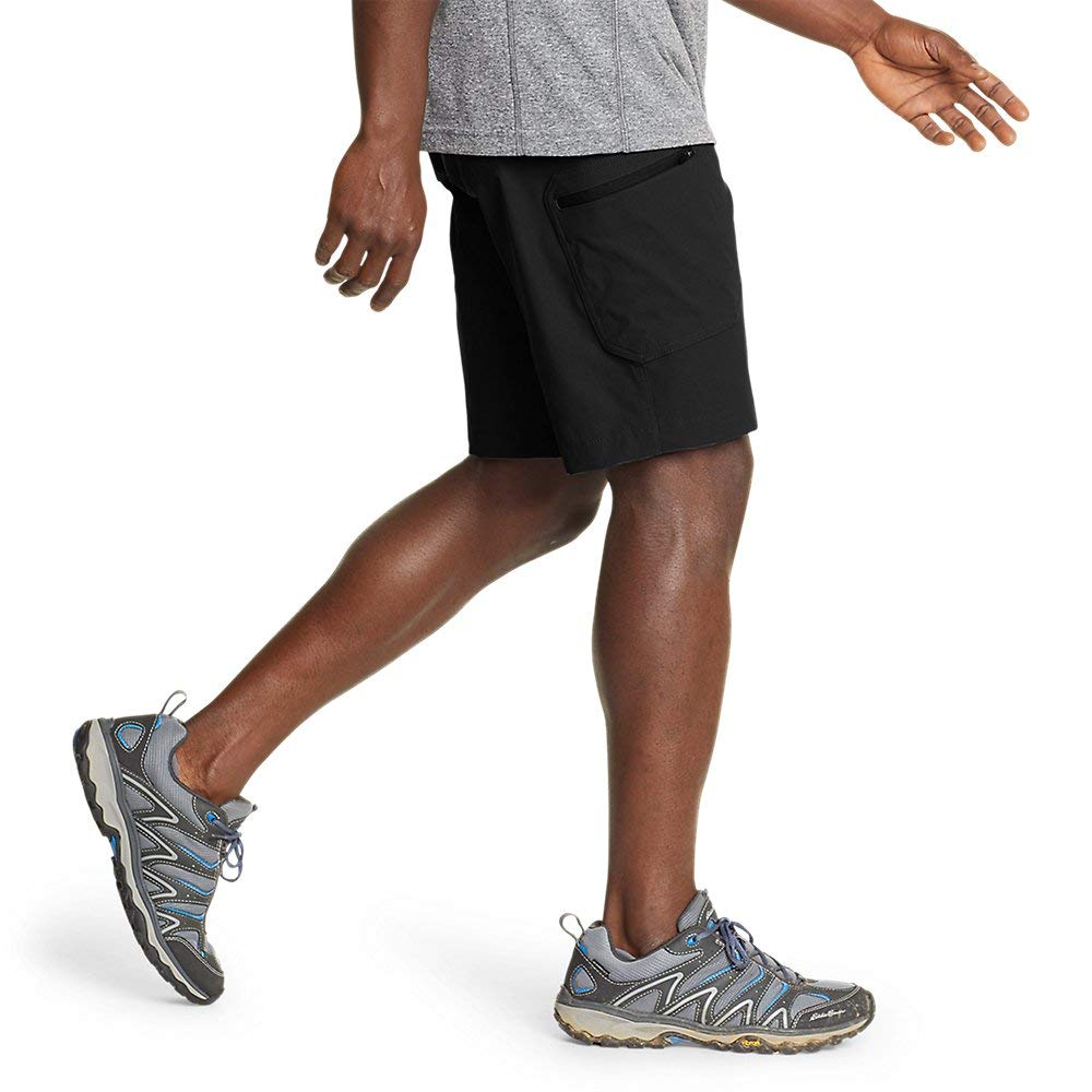 Eddie Bauer Rainier Shorts back view highlights pockets and fit.