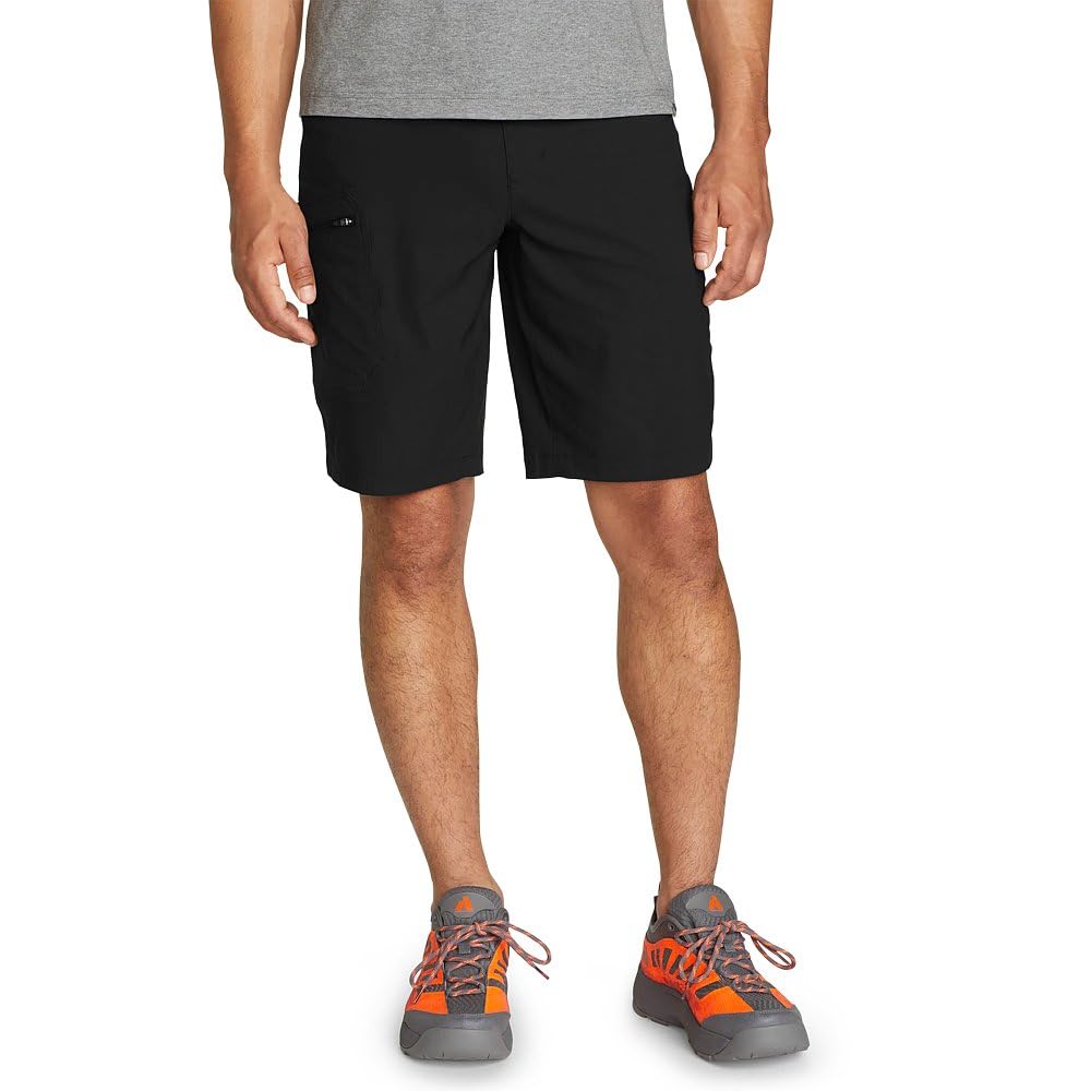 Eddie Bauer Rainier shorts front view with two-way stretch for mobility