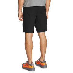 Eddie Bauer Rainier shorts side view showing secure low-profile cargo pockets