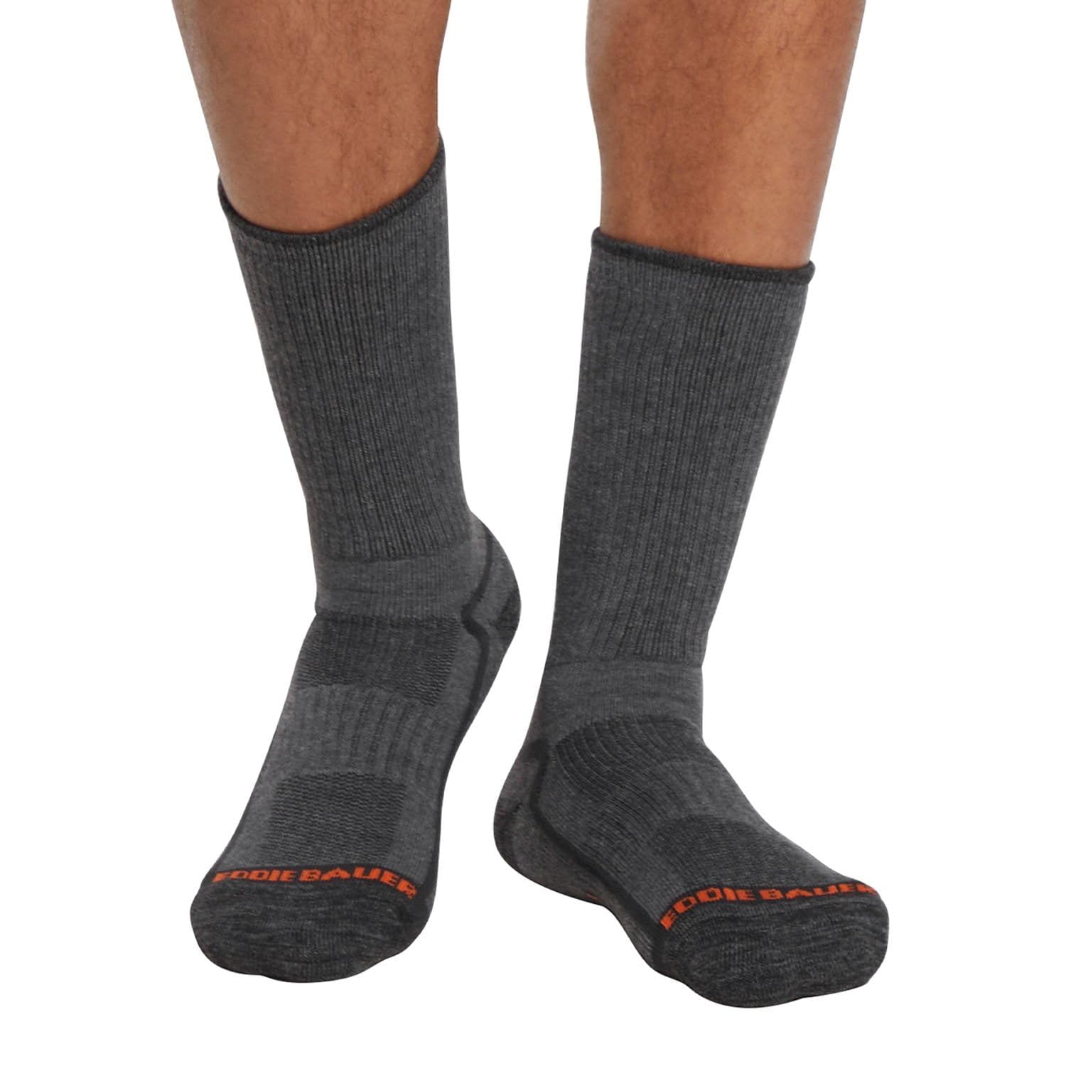 Eddie Bauer Trail Socks green pack side view shows versatile outdoor wear
