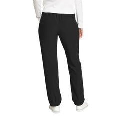 Eddie Bauer fleece-lined pants back pocket detail for easy essentials on the go
