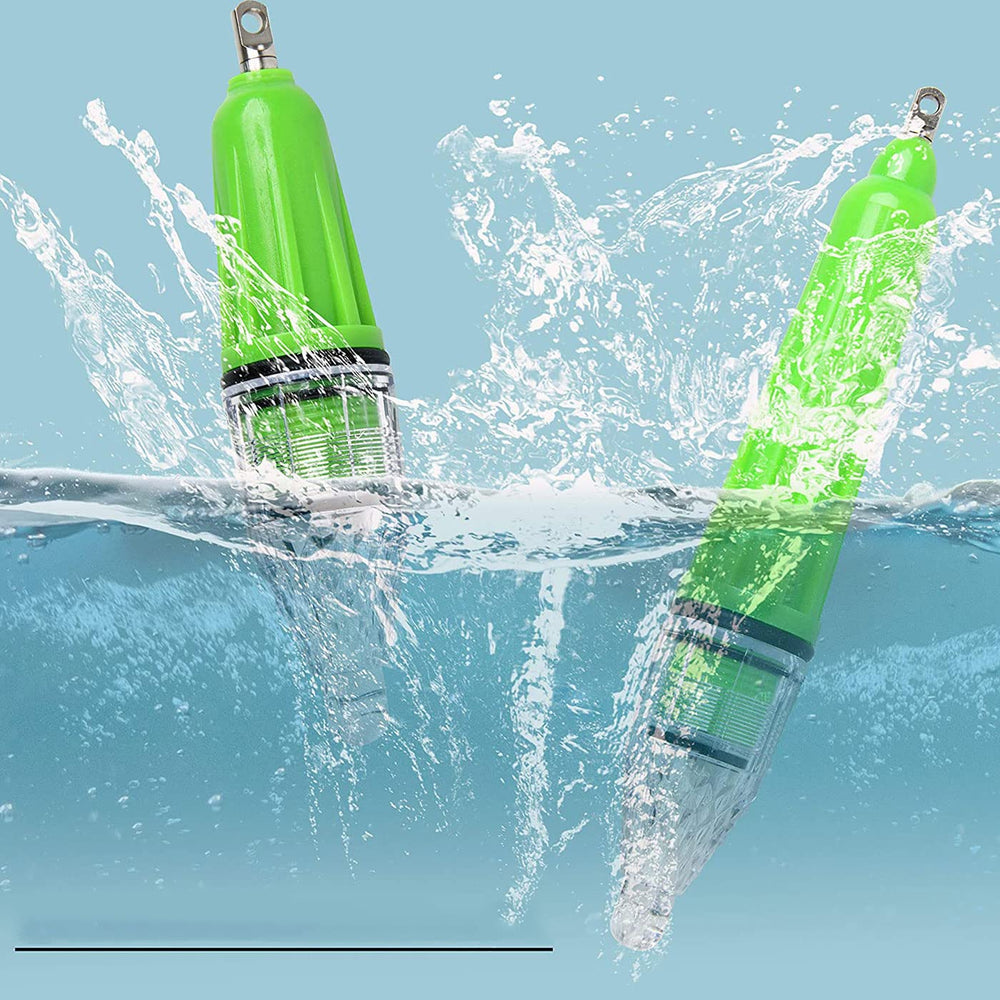 Compact green underwater fishing light by Edearkar with replaceable battery