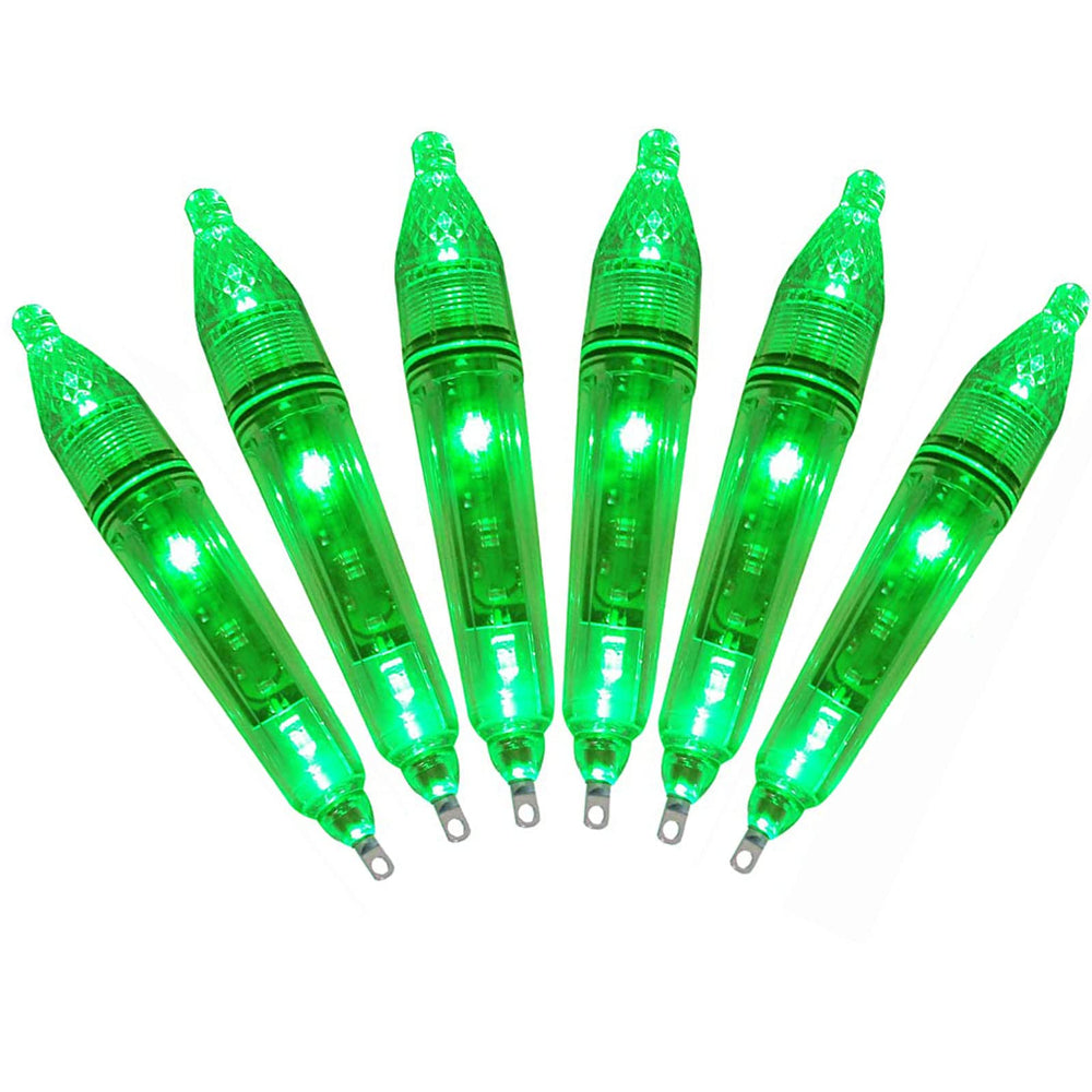 Edearkar green underwater fishing light attached to boat dock