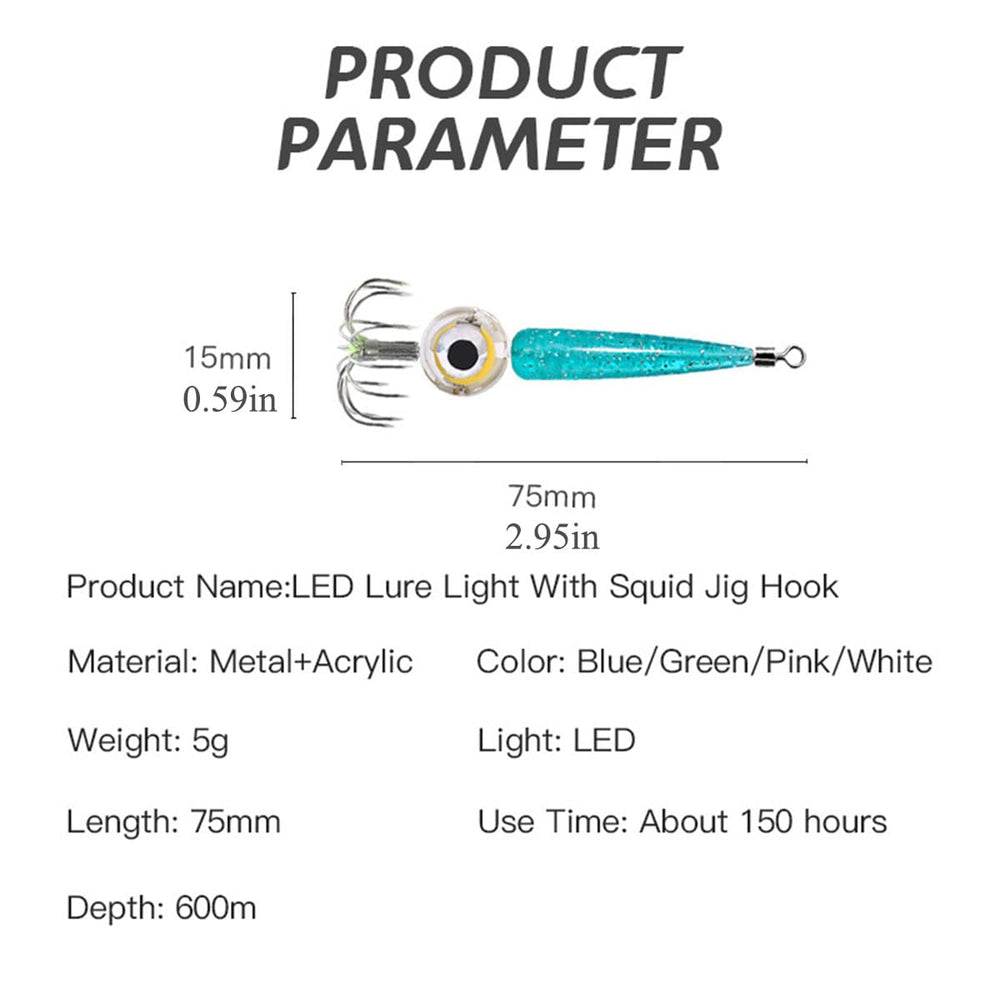 Edearkar LED lure light red color