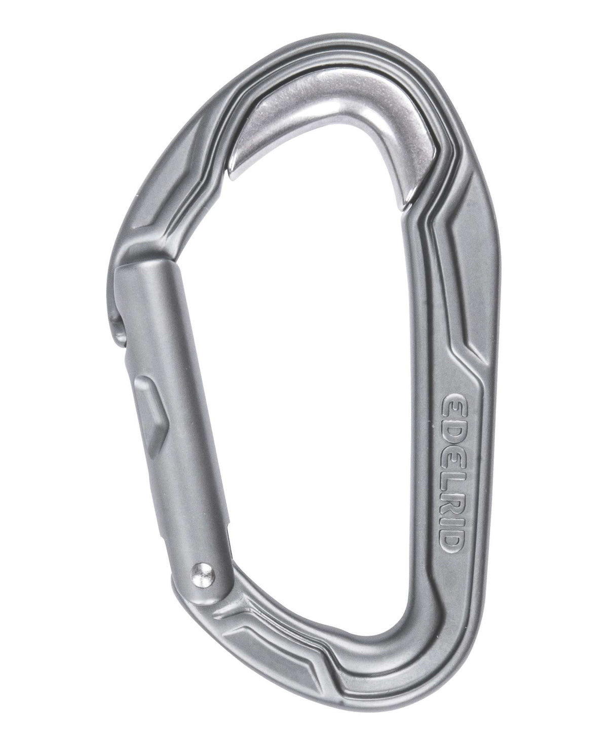 EDELRID Bulletproof carabiner with slate straight gate for smooth clipping and durability