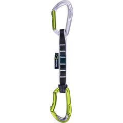 Image shows EDELRID Bulletproof Quickdraw Night 18cm with steel insert for reduced rope wear.