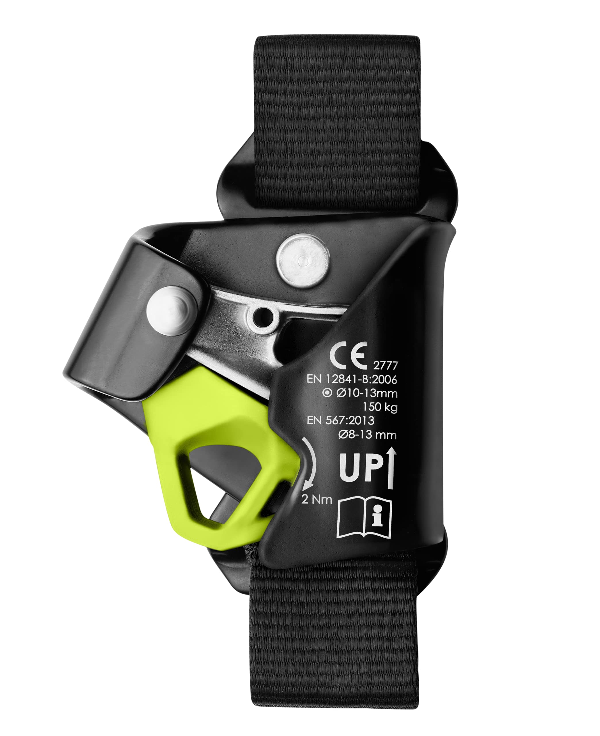 EDELRID Chest Cruiser Night front view highlighting modular grip on iced ropes