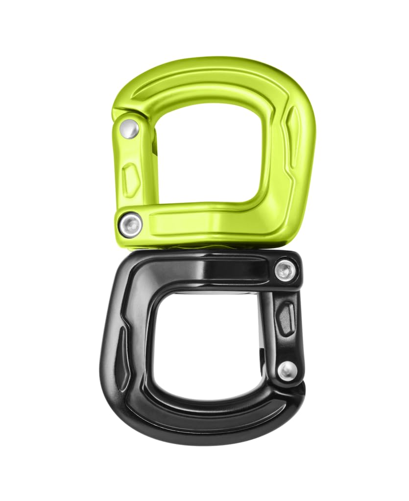 EDELRID Cupid Swivel Oasis in use with slings shows smooth rotation under load.