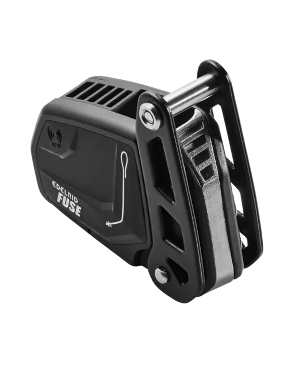 EDELRID Fuse lever-arm attachment enables easy engagement.