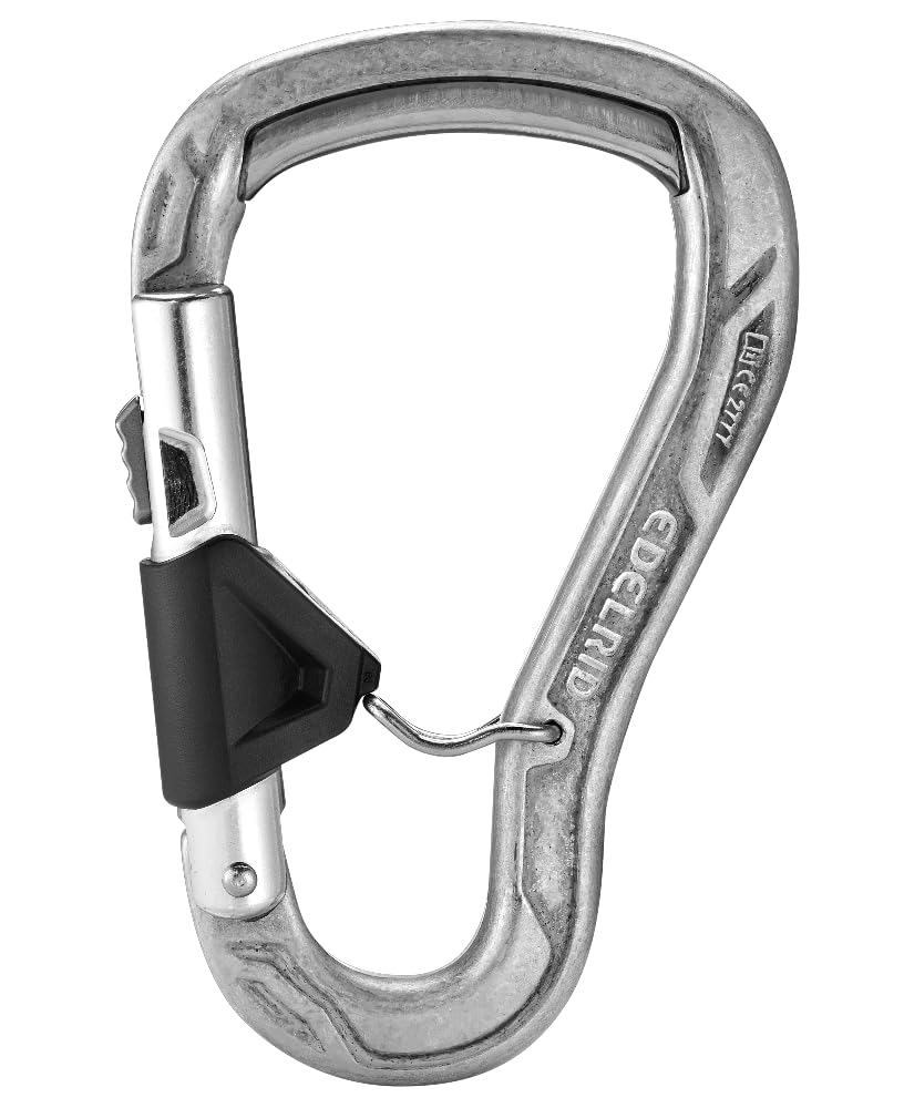 EDELRID HMS Bulletproof locking carabiner with eco finish for durable belays