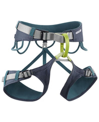 EDELRID Jay harness Sailor Blue, front view for center-fit comfort all day.
