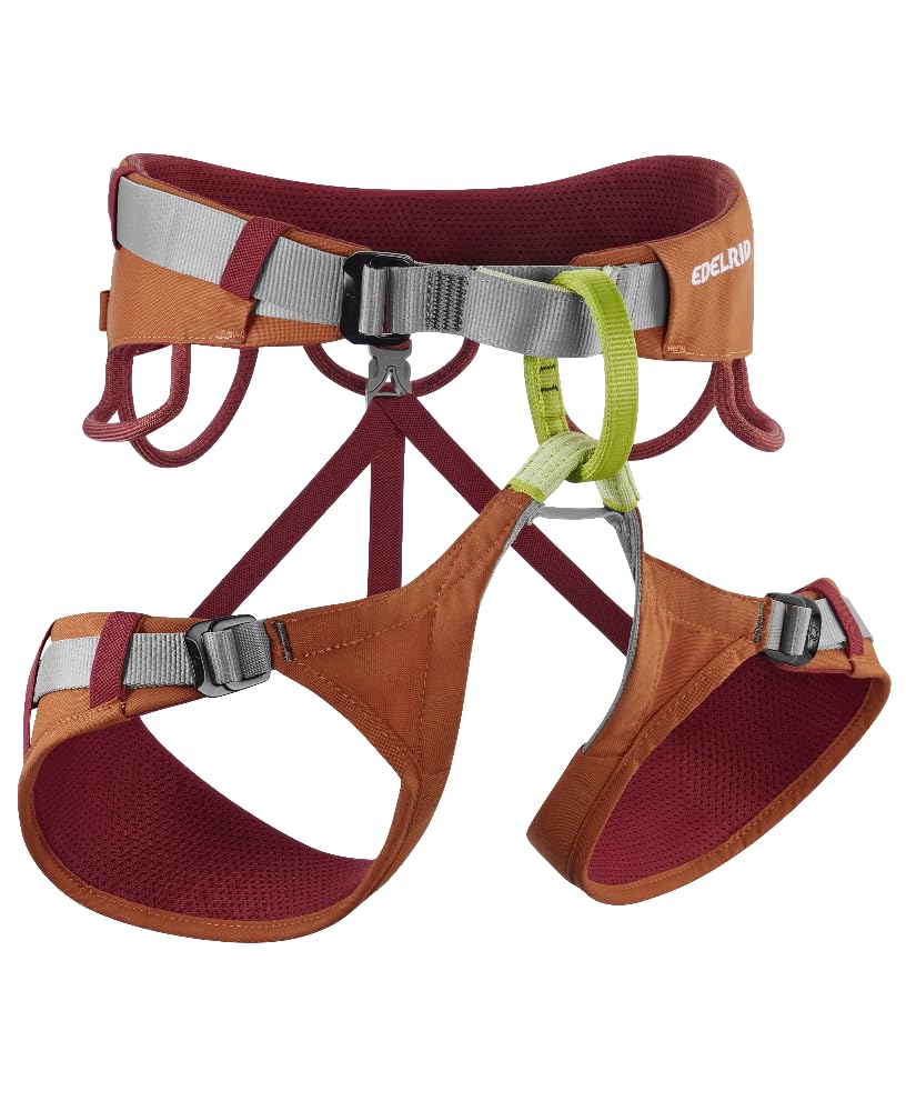 EDELRID Jay harness front view highlighting butterfly waist belt for comfort.