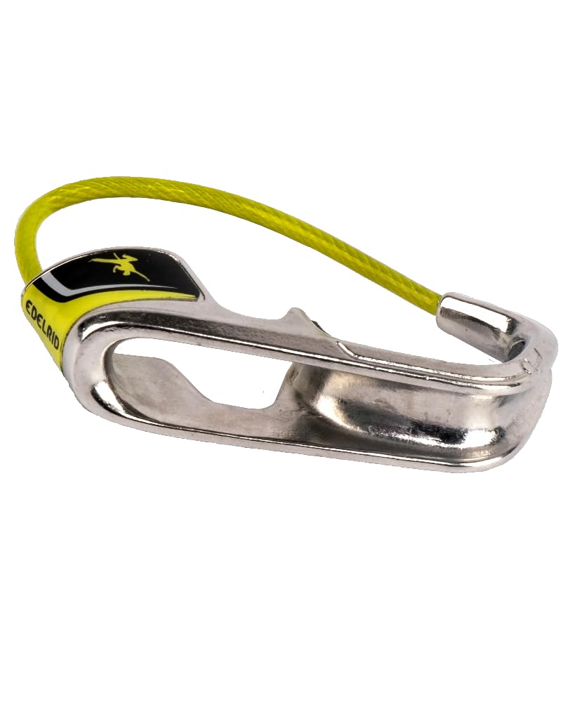 Edelrid Jul 2 belay device side angle shows compact ergonomic grip.