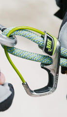 Braking adjustment area on Edelrid Jul 2 belay device.