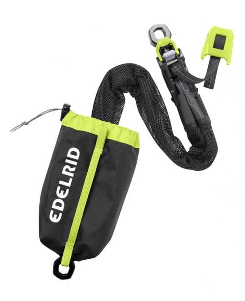 Edelrid Kaa 400 cm adjustable lanyard night in-use view showing controlled lowering potential.