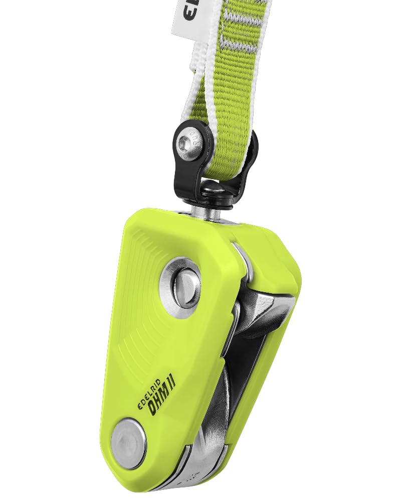 EDELRID Ohm II fuse device swivel joint enhances movement and handling