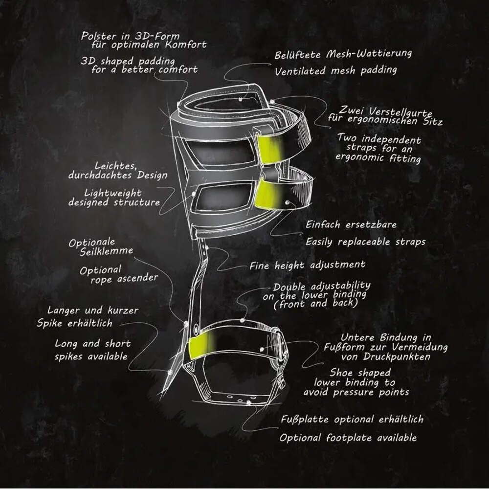 Edelrid Talon tree climber ventilated padding for breathable comfort during long climbs