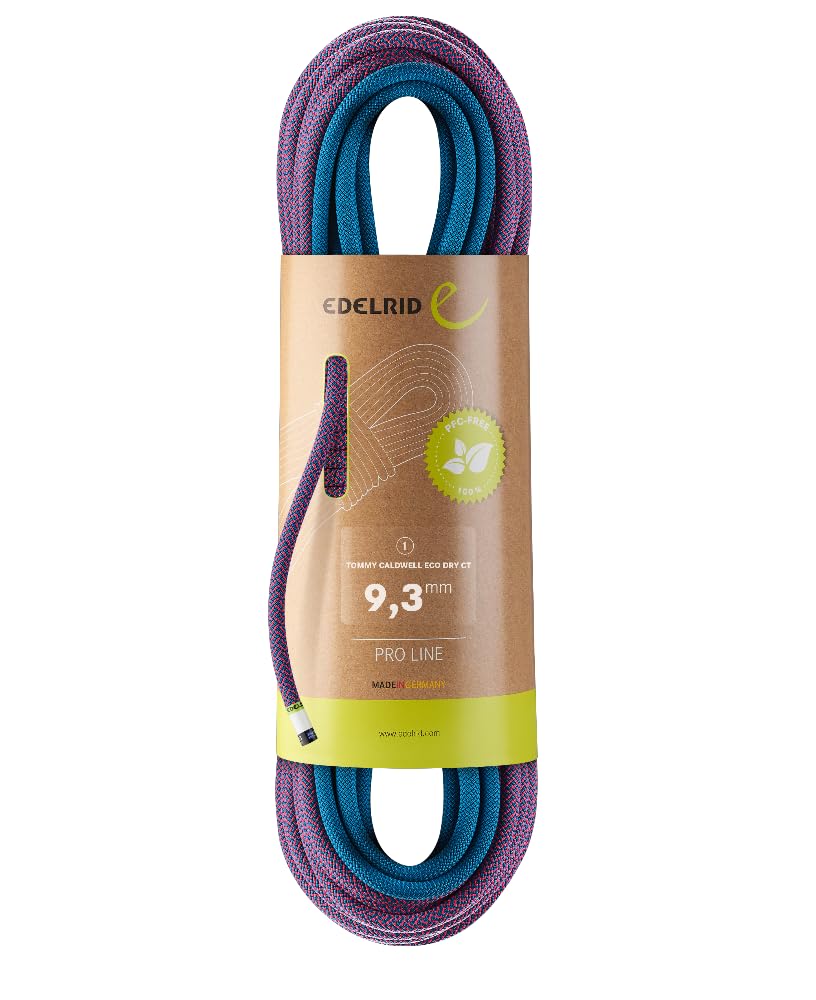 edelrid Tommy Caldwell Eco Dry ColorTec rope in 3D lap coil for easy handling
