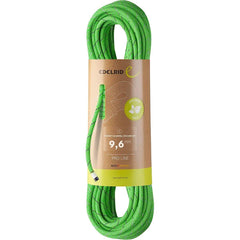 Edelrid Tommy Caldwell Eco Dry DuoTec 9.6mm rope in neon green for big wall routes