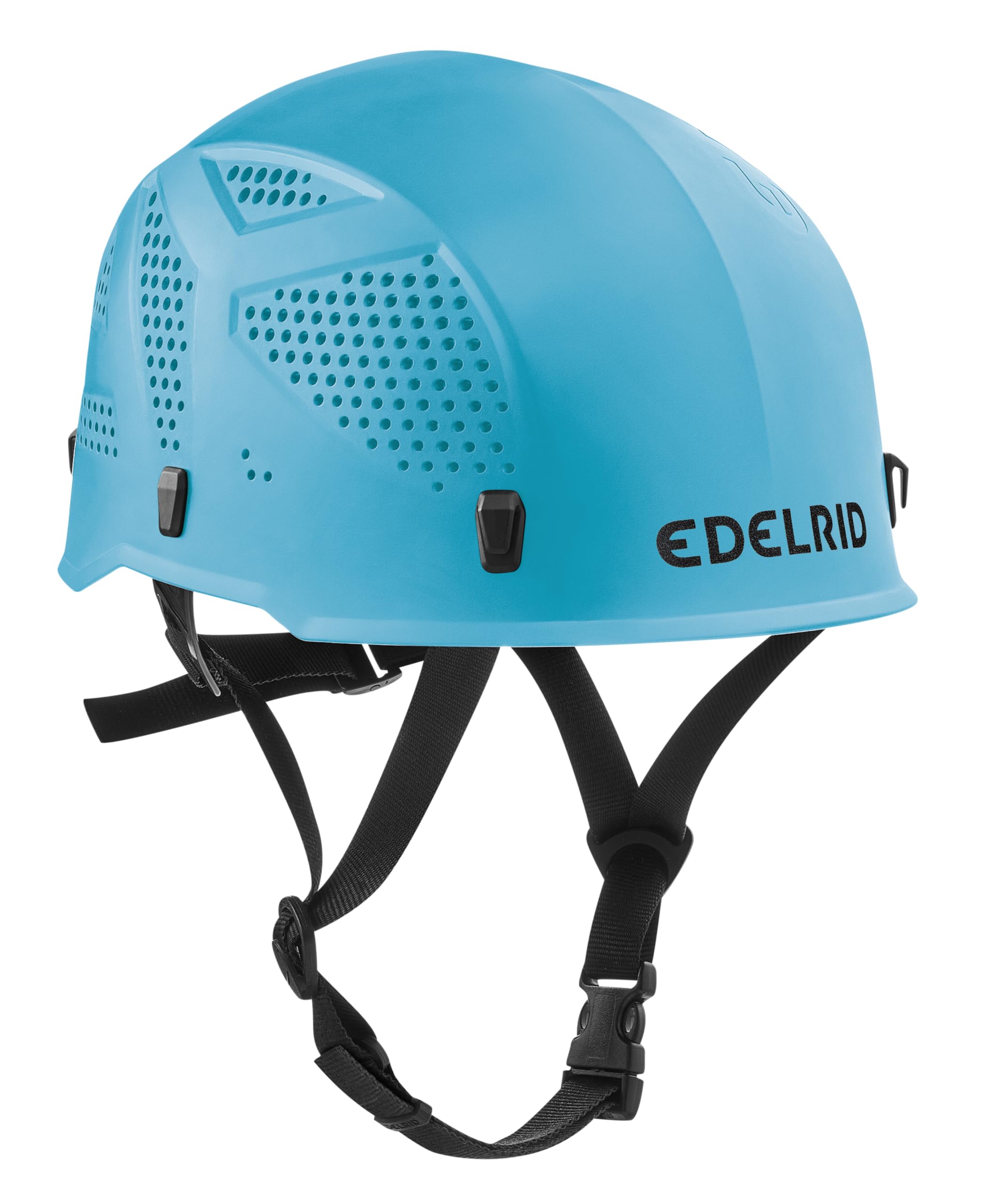 Edelrid Ultralight III Icemint helmet front view with breathable vents for climbers.