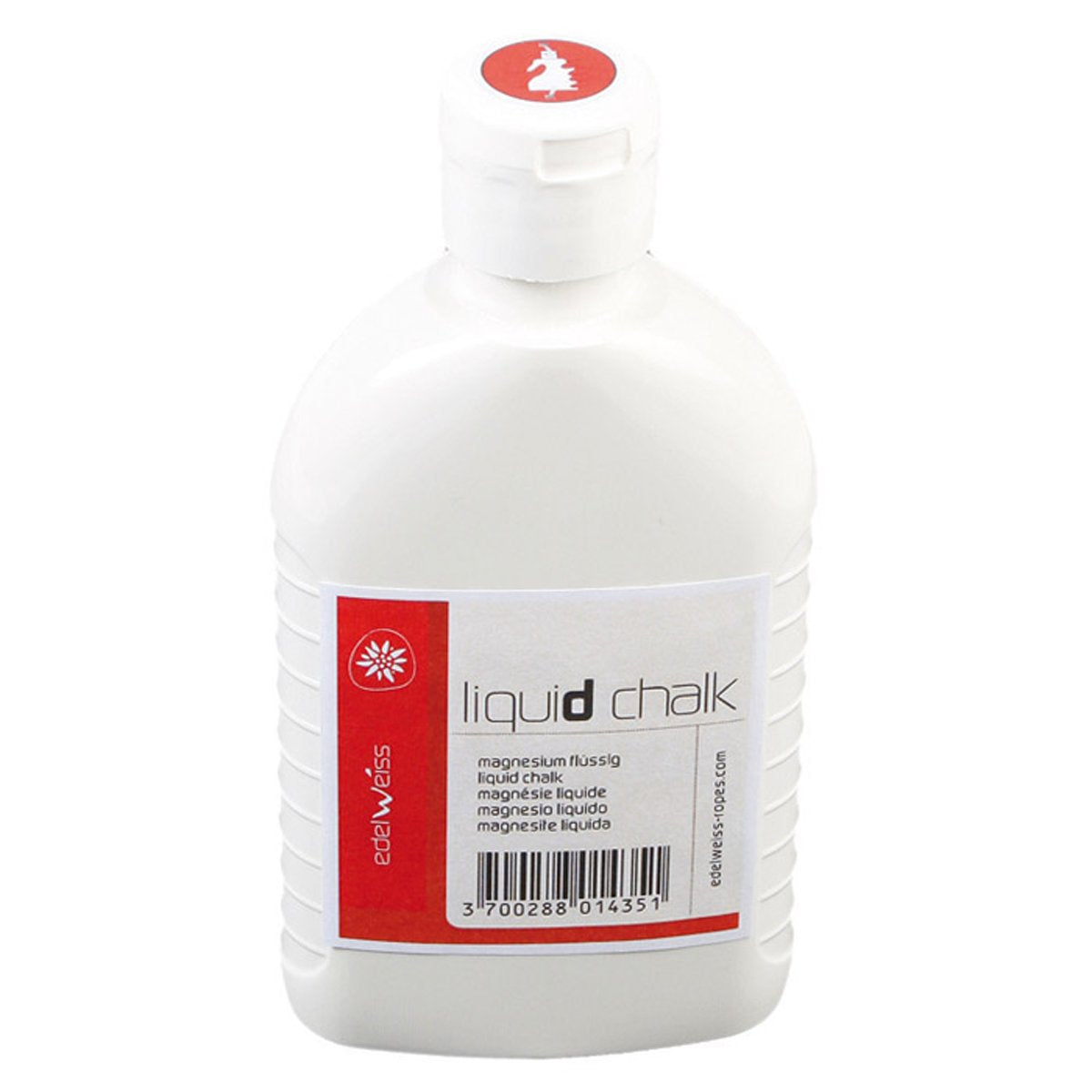 Edelweiss Liquid Chalk bottle application for secure grip during climbing