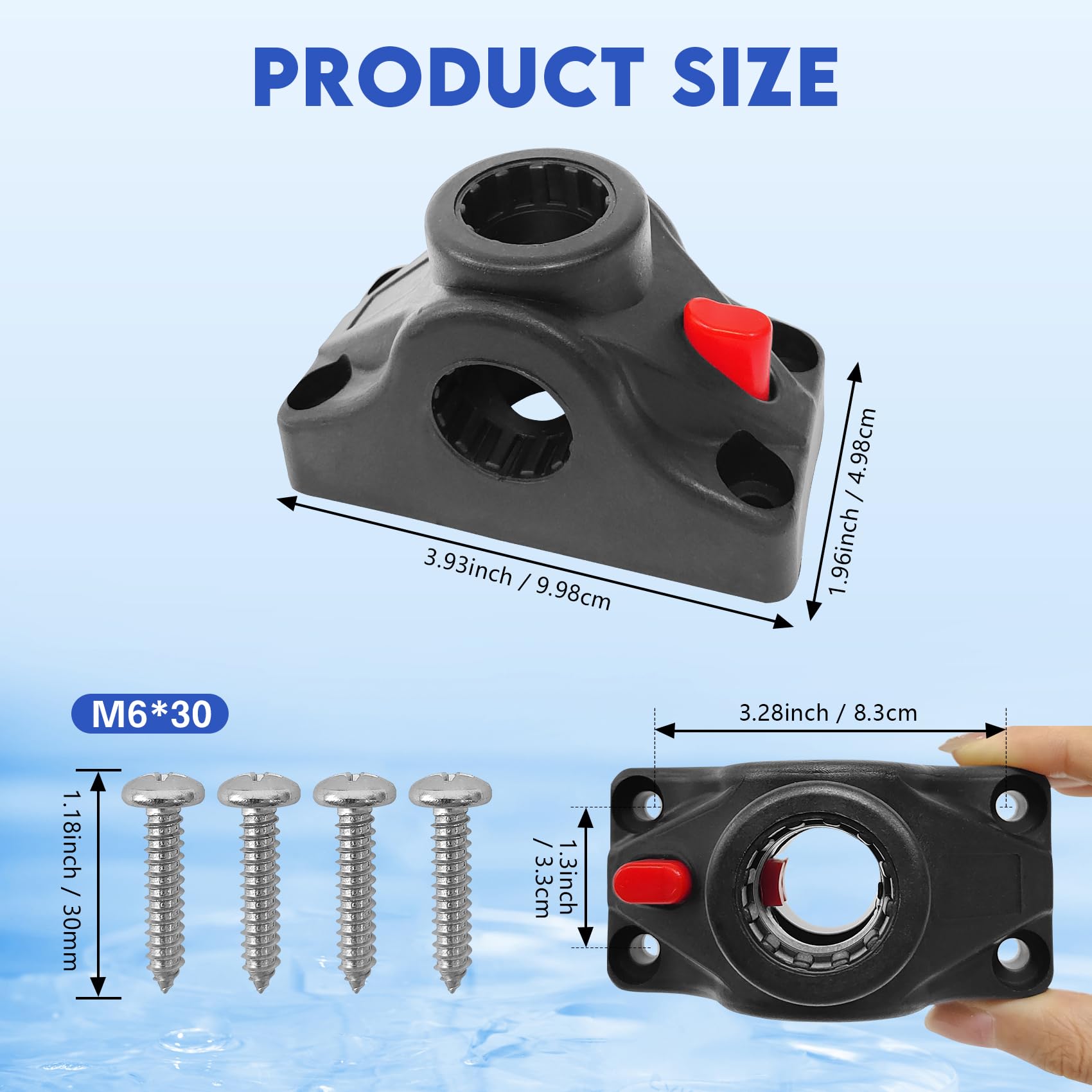 Horizontal gunnel mounting of EDSRDPLT #2001 deck bracket