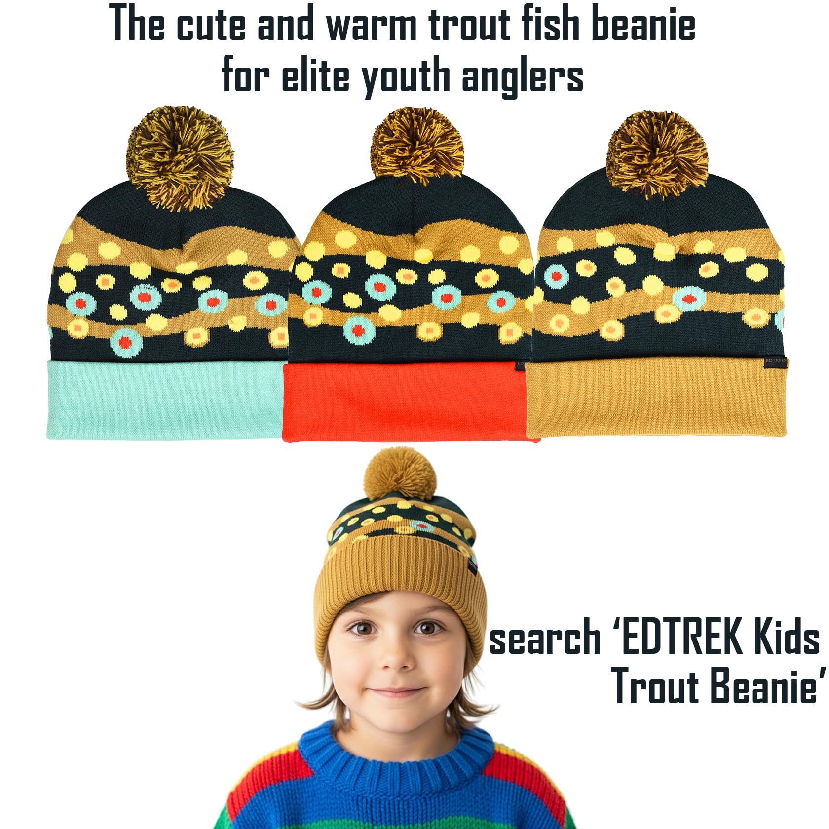 EDTREK Elite Youth Country Hat crown and camo brim detail with water-repellent finish