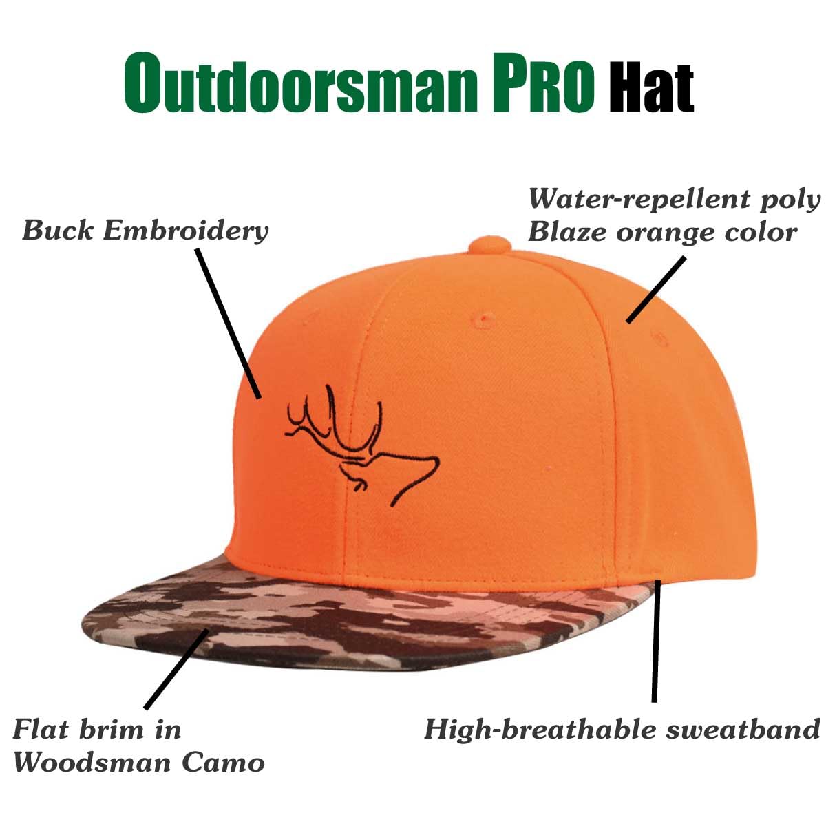 EDTREK snapback flat brim detail provides shade and a modern outdoorsman look.