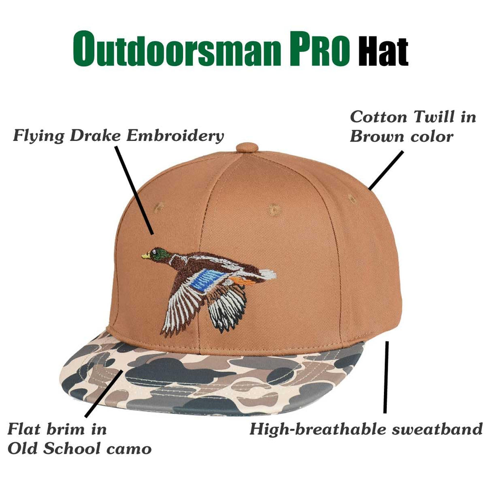 edtrek outdoorsman hat camo brim is water-repellent for light rain showers