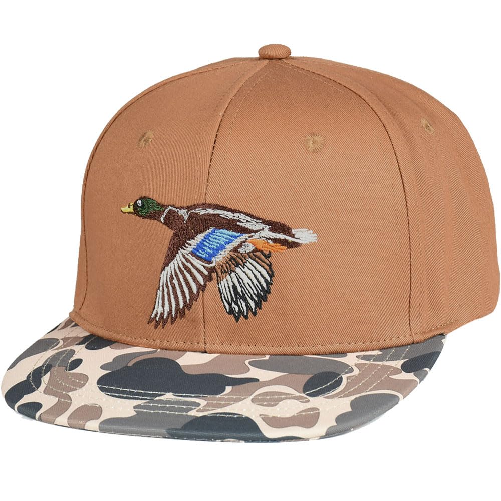 edtrek outdoorsman hat front embroidery featuring flying duck for rugged outdoor style