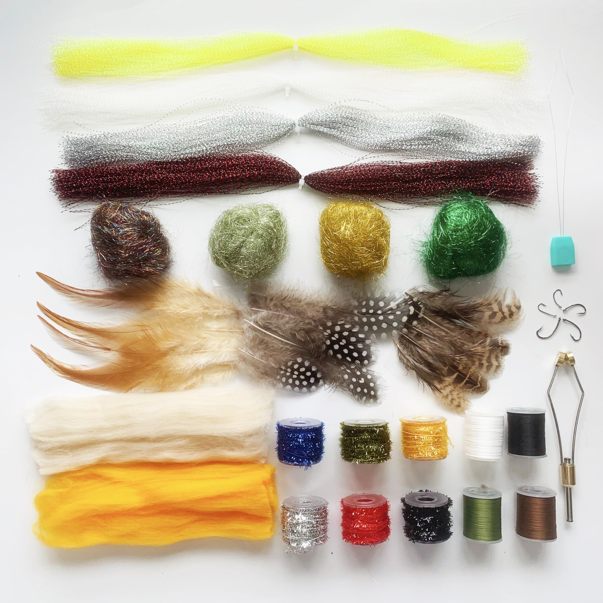 Edwoo 87-piece Fly Tying Materials Kit – starter set with assorted tools and materials