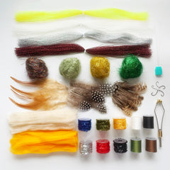 Edwoo 87-piece Fly Tying Materials Kit – starter set with assorted tools and materials