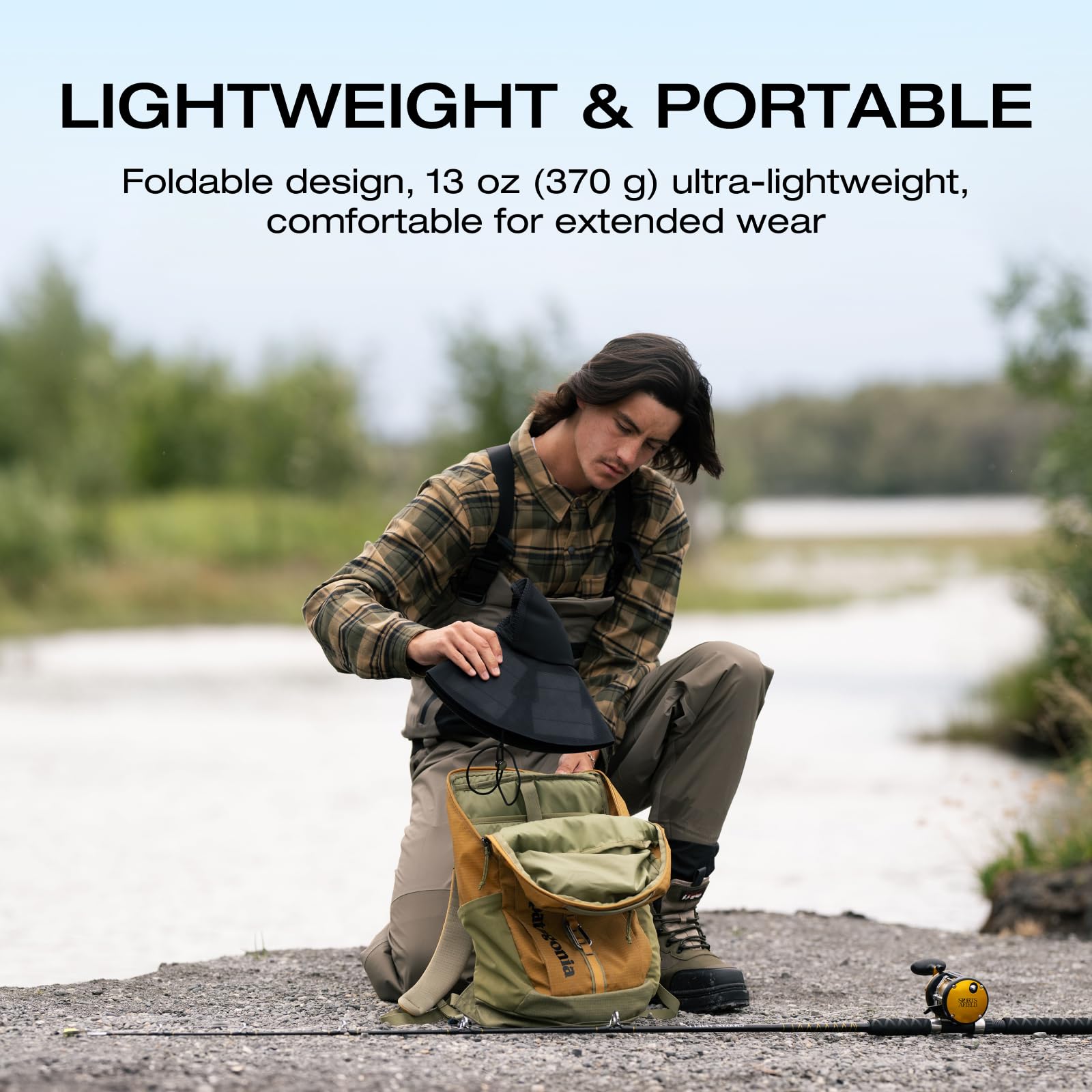 EF ECOFLOW Power Hat dual USB ports visible for on-the-go charging