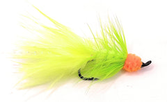 Aztec Egg-Sucking Leech fly on chartreuse Salmon Hook #8 for trout and salmon