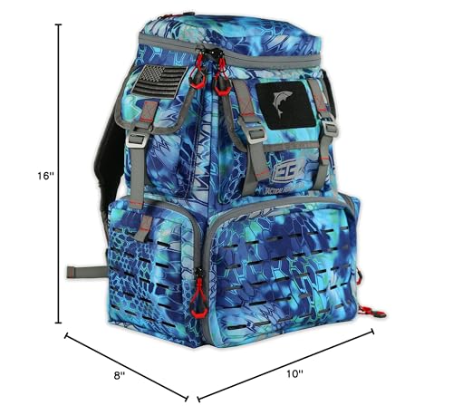 Ego Kryptek Tactical Tackle Box Backpack fabric closeup showing durable 1000D nylon.