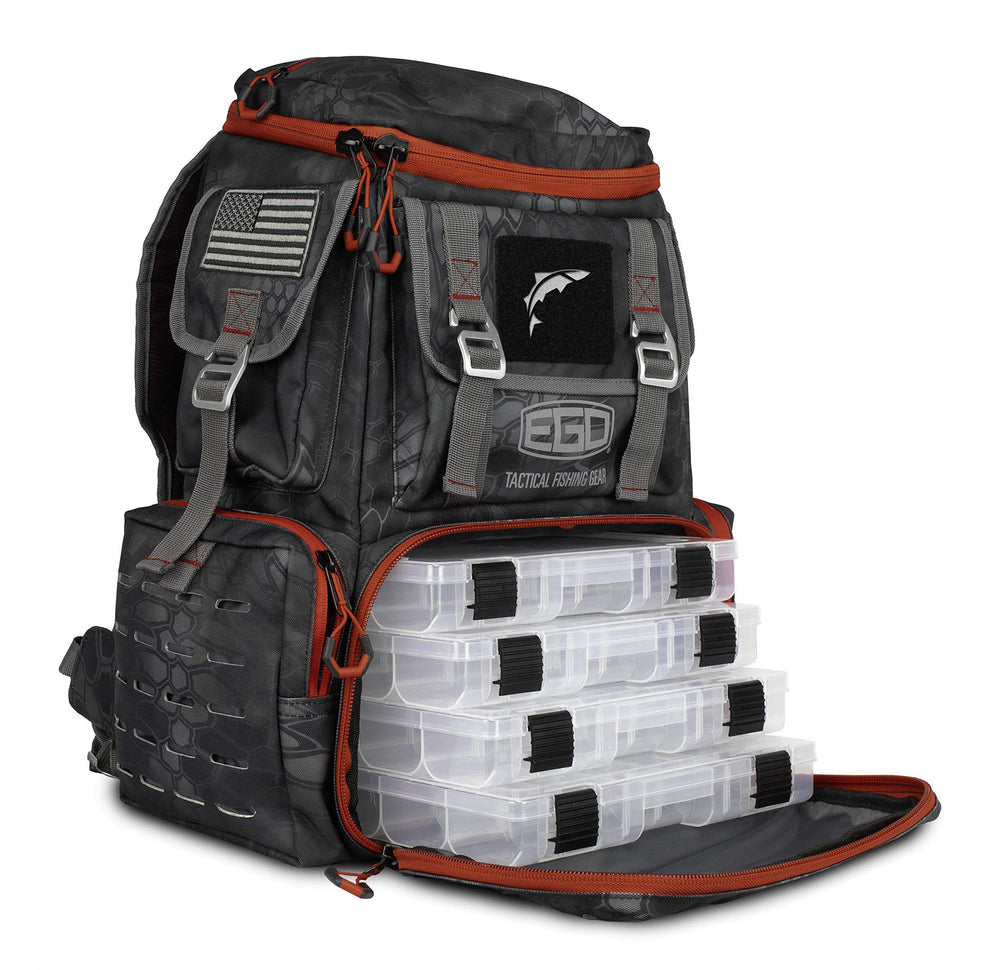 Ego Kryptek Tactical Tackle Box Backpack 1000D nylon with PVC backing shields gear